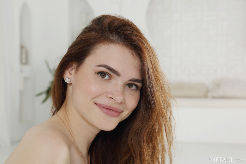 Kinsley Revealing Perfect Breasts With Delicate Pink Nipples - Met Art