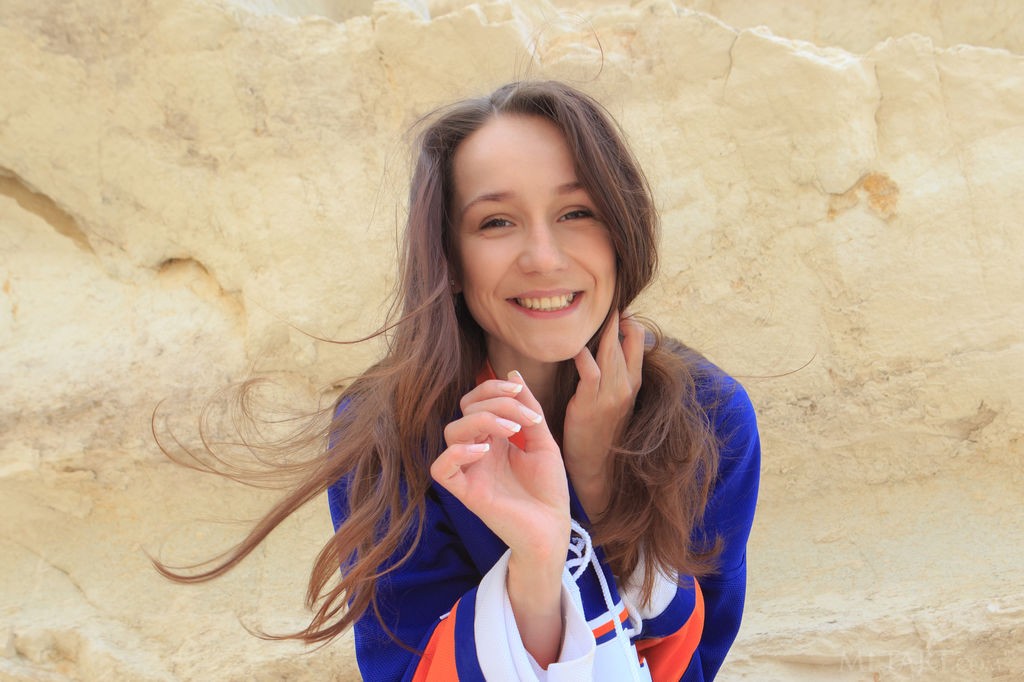 Megan Muse - Mouthwatering teen brunette excitingly shows off young body