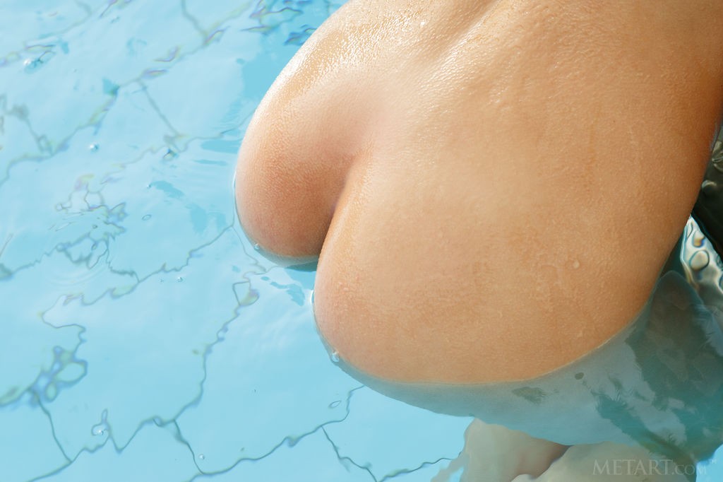 Monika Dee - Sexy teen enjoys a nude day by the pool all alone