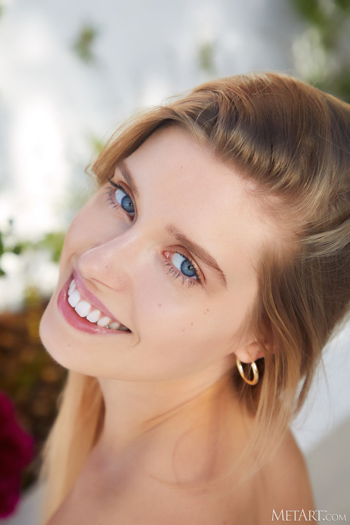 Freya Mayer Perfect Breasts And Radiant Smile Enhancing The Beauty Of The Mountain Vista - Met Art