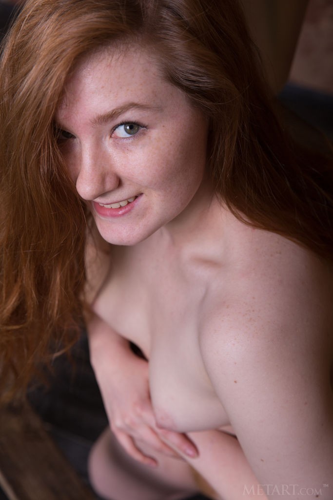 Anicka - Naked ginger cutie takes care about her plants