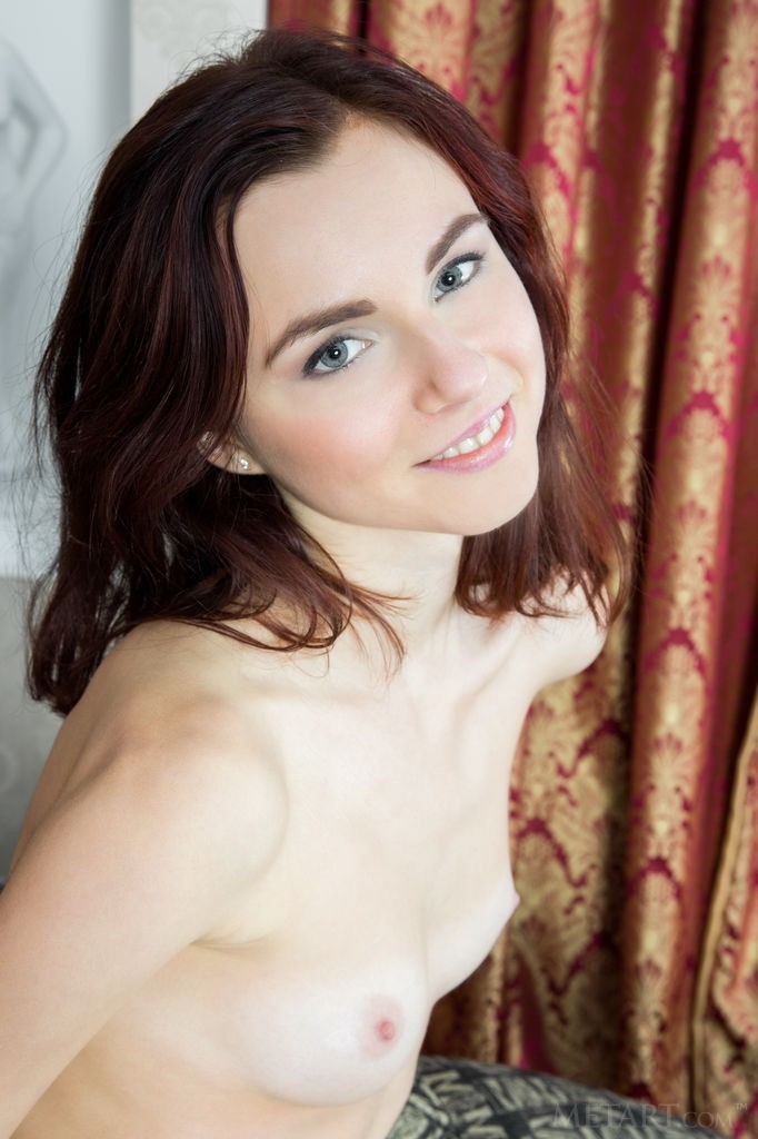 Aurmi - Babe with small tits wearing nothing but her black panties