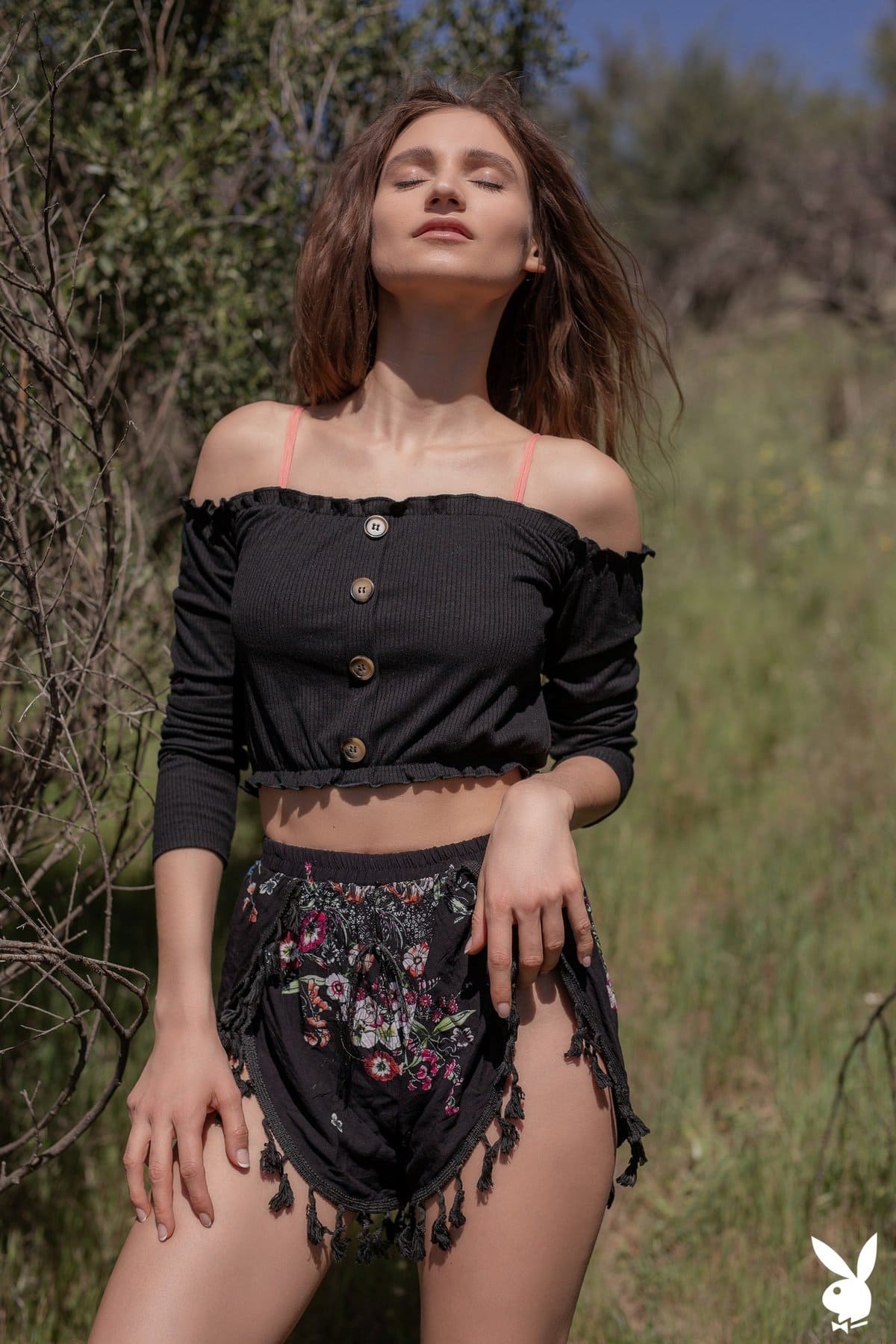 Ilvy Kokomo exposing her perky breasts and athletic figure in the outdoors